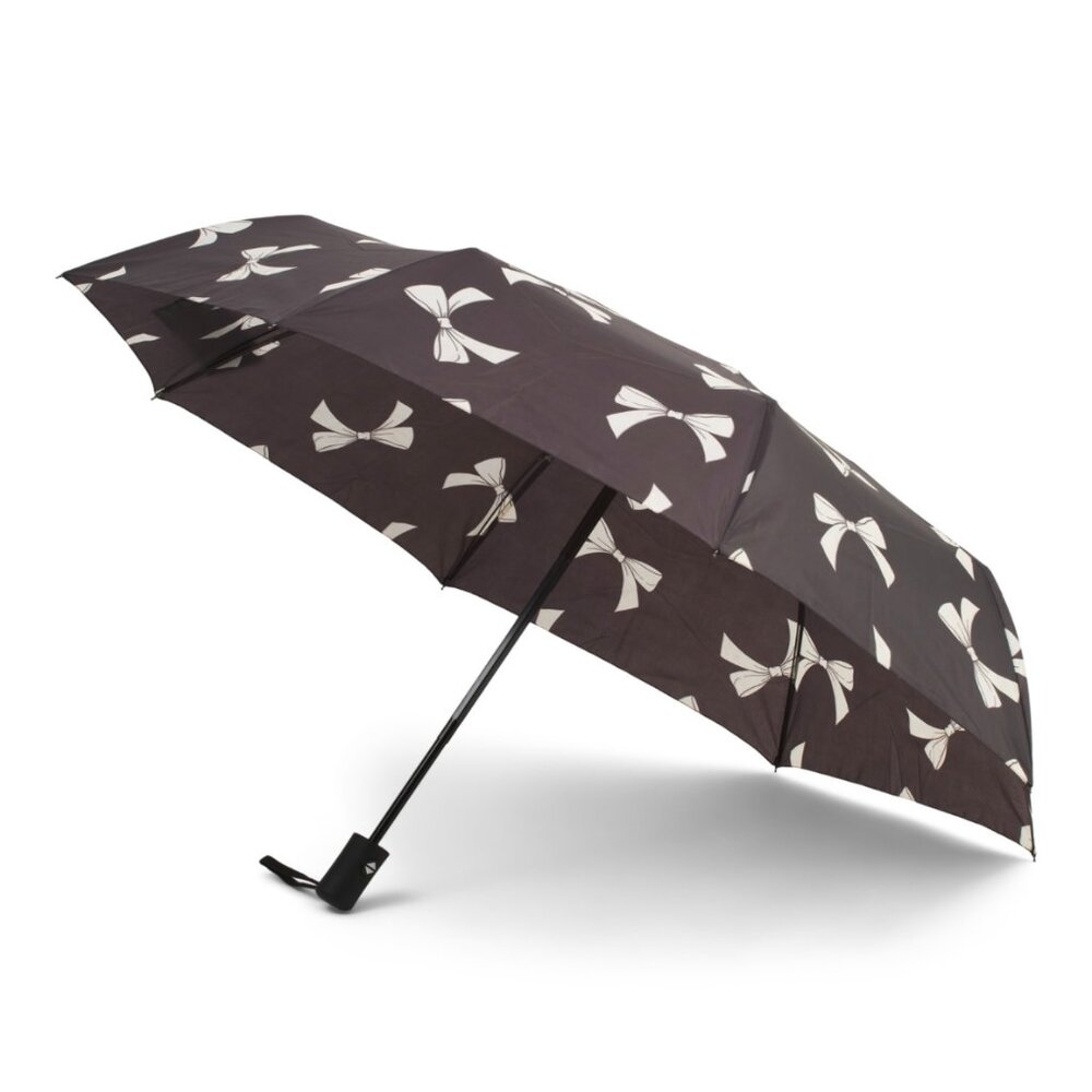 NWT - Rainy Skies Black Bow Umbrella